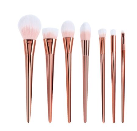 7 Professional Makeup Brush Collection-Versatile Foundation & Eyeshadow Tools for Flawless Application