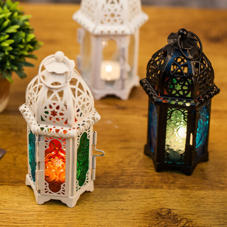 Vintage Moroccan Metal Candle Lantern