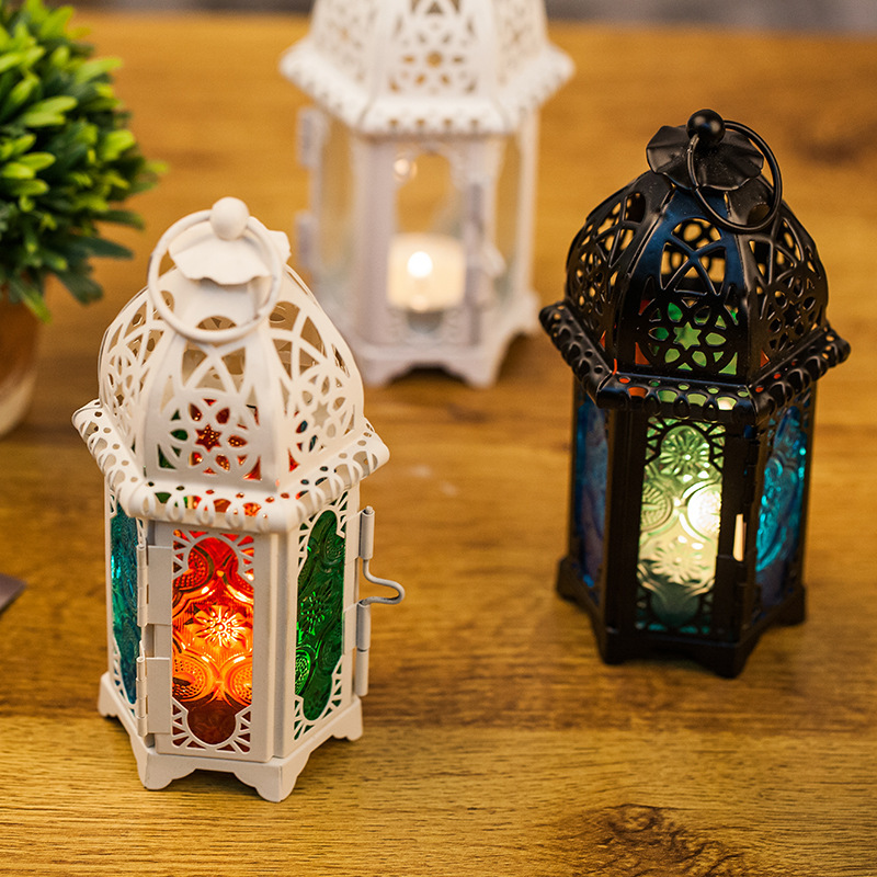 Vintage Moroccan Metal Candle Lantern