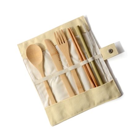 Portable Bamboo Utensils with Travel Bag