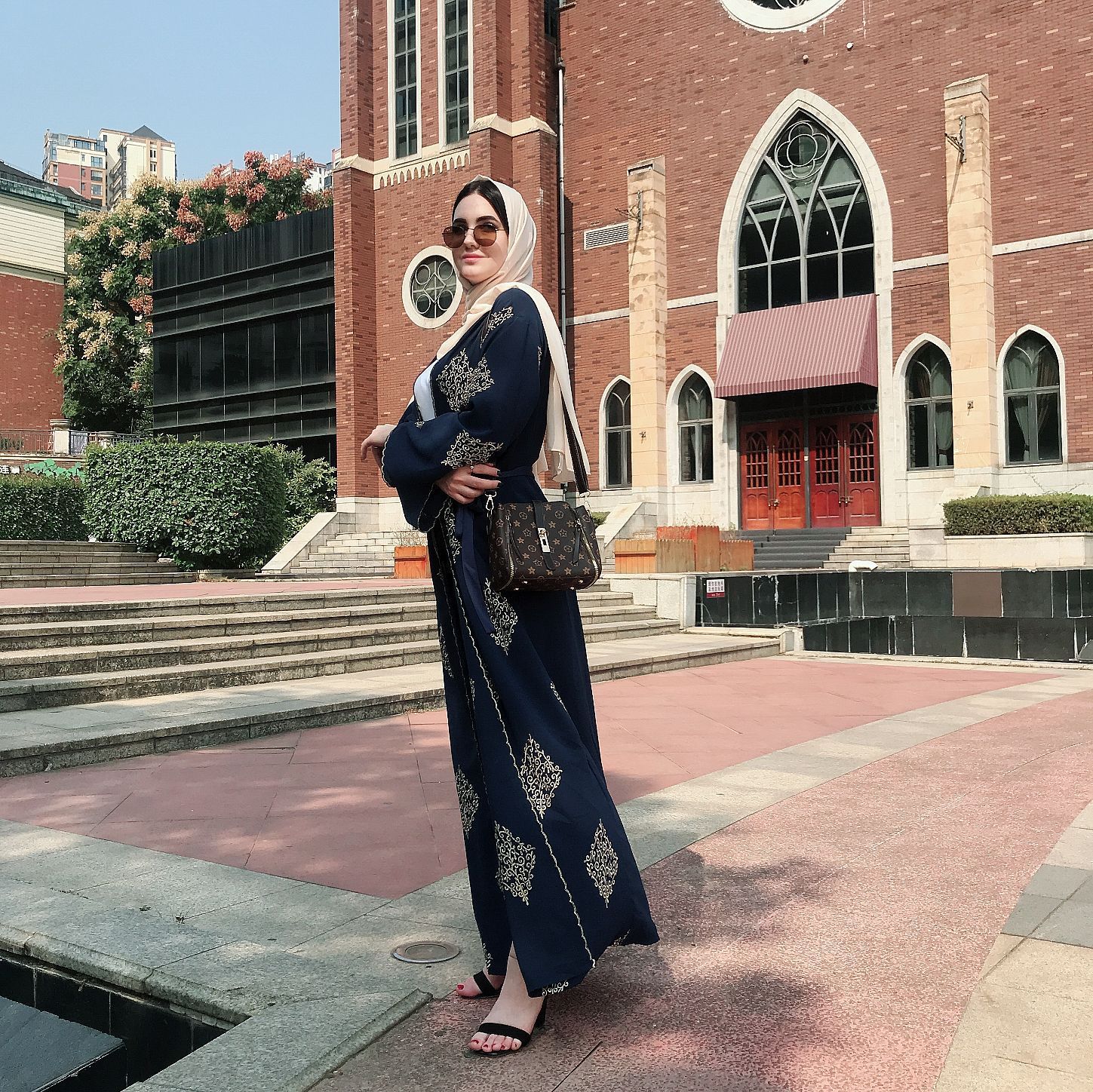 Vintage Embroidered Strappy Cardigan Coat – Elegant Lace Detail, Long Sleeve High-Waist Design - Image 6