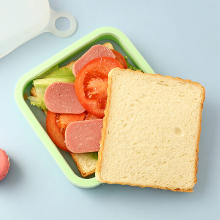 Airtight Silicone Sandwich Lunch Box – Keeps Food Fresh Longer