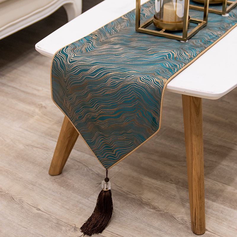 Jacquard Fabric Table Runner – Elegant Dining Table & Coffee Table Decor - Image 9