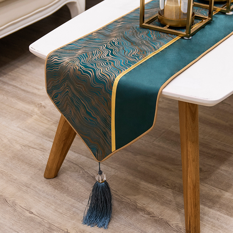 Jacquard Fabric Table Runner – Elegant Dining Table & Coffee Table Decor - Image 8