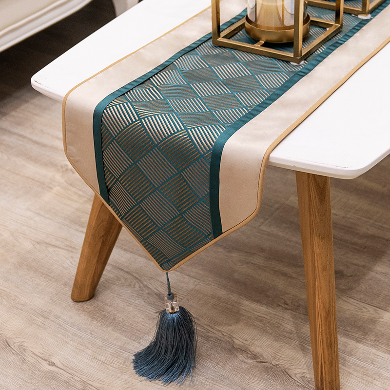 Jacquard Fabric Table Runner – Elegant Dining Table & Coffee Table Decor - Image 6