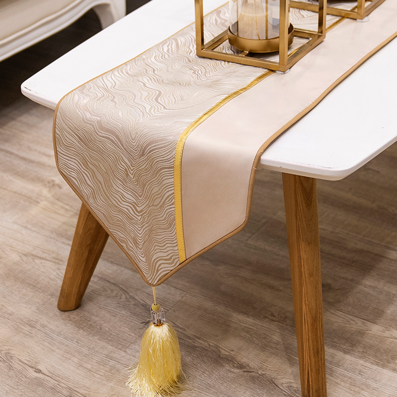 Jacquard Fabric Table Runner – Elegant Dining Table & Coffee Table Decor - Image 3