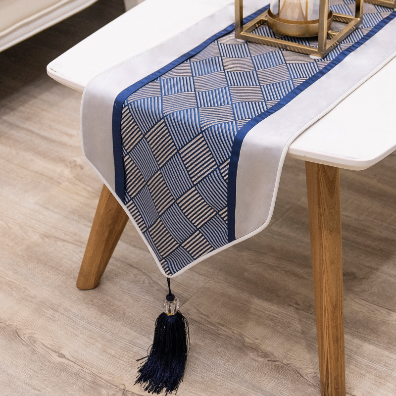 Jacquard Fabric Table Runner – Elegant Dining Table & Coffee Table Decor - Image 7