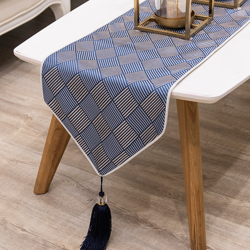 Jacquard Fabric Table Runner – Elegant Dining Table & Coffee Table Decor - Image 10