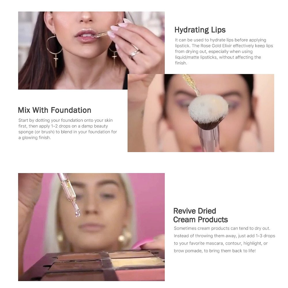 Radiant Glow 24K Makeup Prep Face Oil - Nourishing Beauty Oil - Image 4