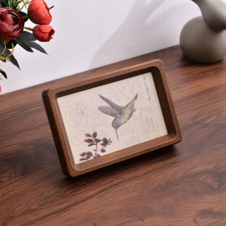 Black Walnut Color Round Picture Frame Household