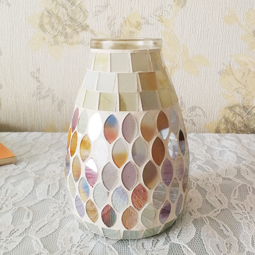 Nordic Light Mosaic Glass Vase Home Office - Image 7