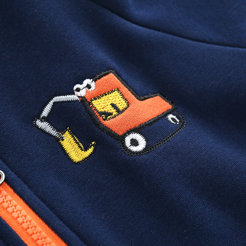 Thickened Kids Hooded Zip-Up Sweatshirt - Image 2