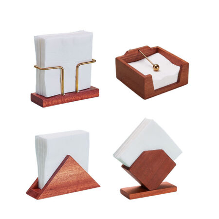 Tabletop Wooden Tissue Holder - Modern Charm for Dining Tables