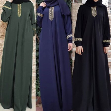 Women Print Abaya Jilbab Muslim Maxi Dress