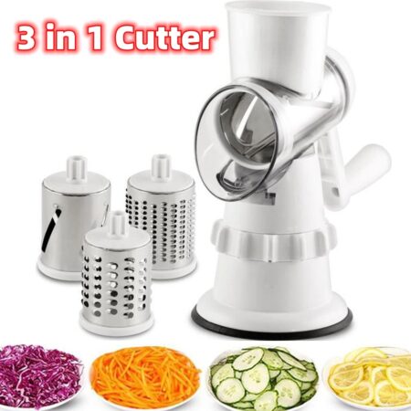 3 In 1 Manual Veggie Slicer, Grater & Shredder