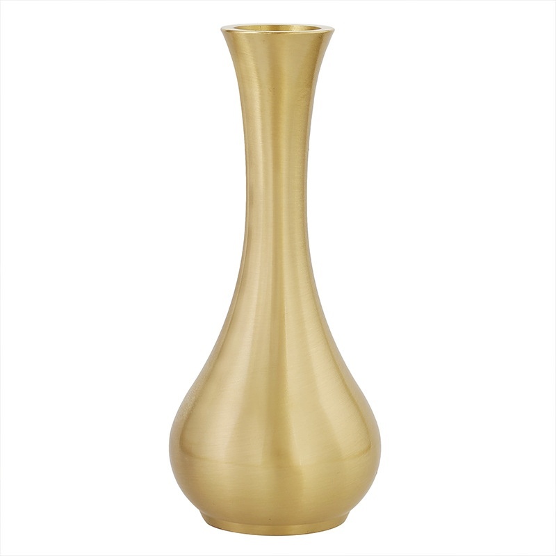 Pure Brass Vase Carving Decoration Mini - Image 5