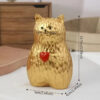 Golden Love Cat Vase