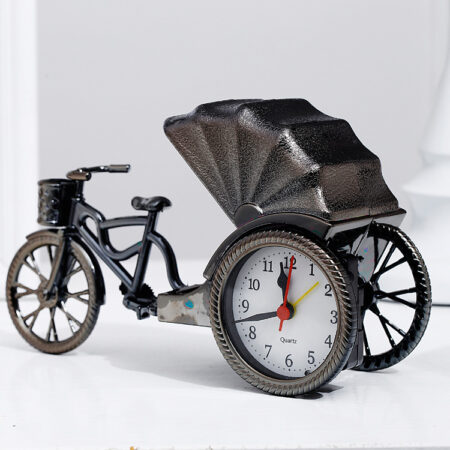 Retro Rickshaw Creative Alarm Clock Student Bedside Clock