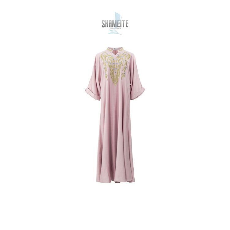 Embroidered Elegant Maxi Robe Dress - Image 8