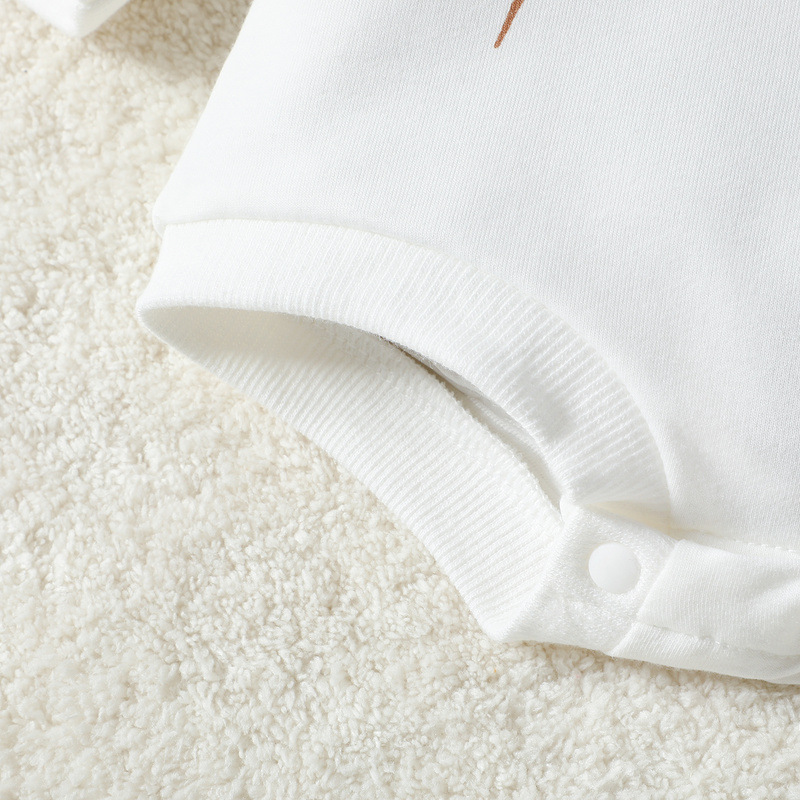 Baby Cotton Romper – Unisex Long Sleeve Triangle Jumpsuit - Image 5