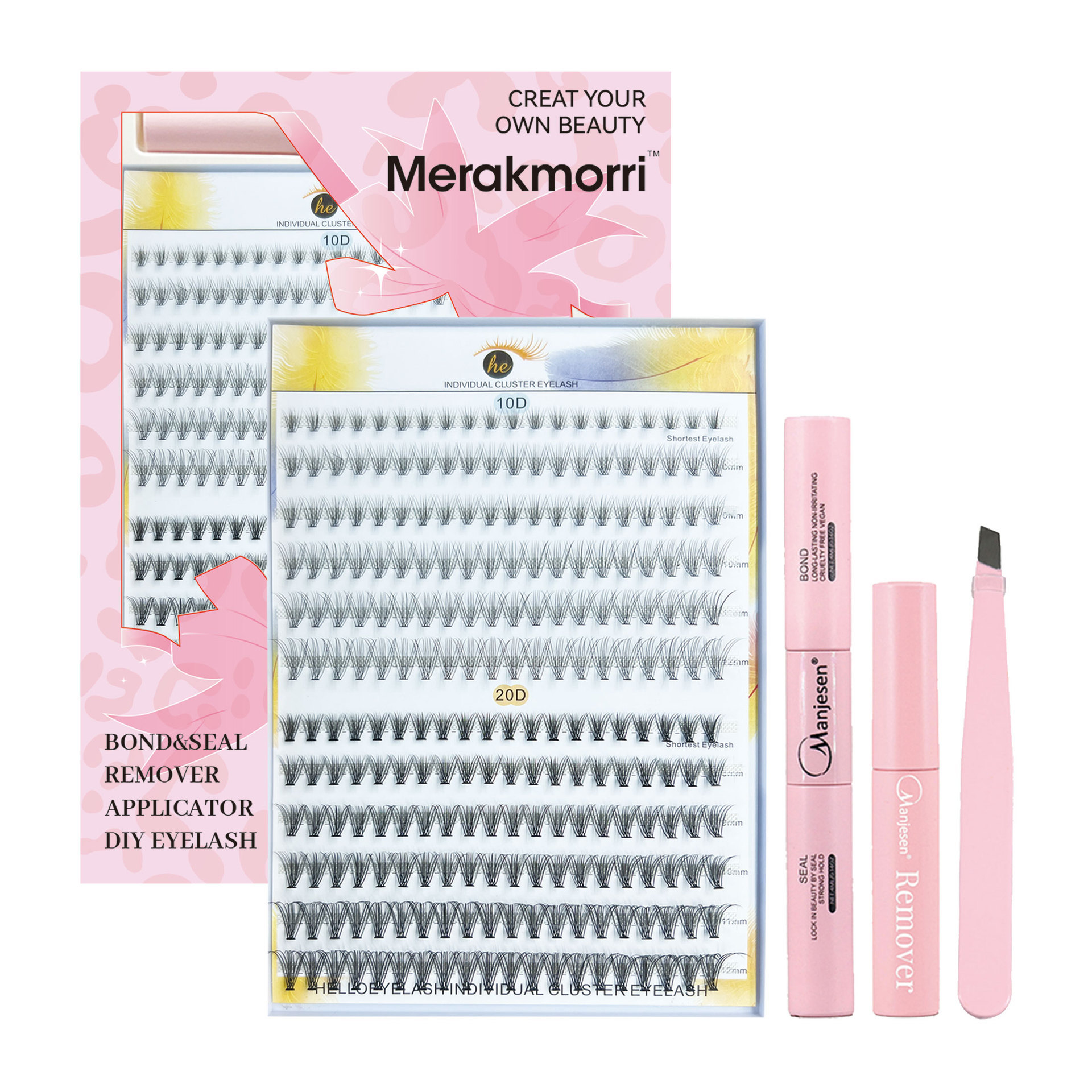 Eyelash Extensionkit Four-piece Set Box Single Cluster Natural Eyelash - Image 2