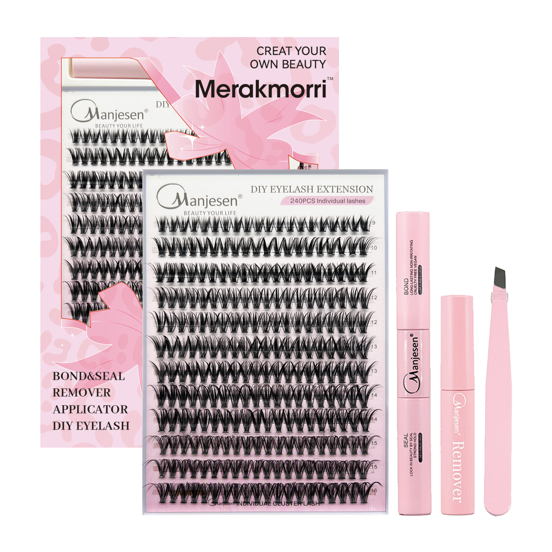 Eyelash Extensionkit Four-piece Set Box Single Cluster Natural Eyelash - Image 3