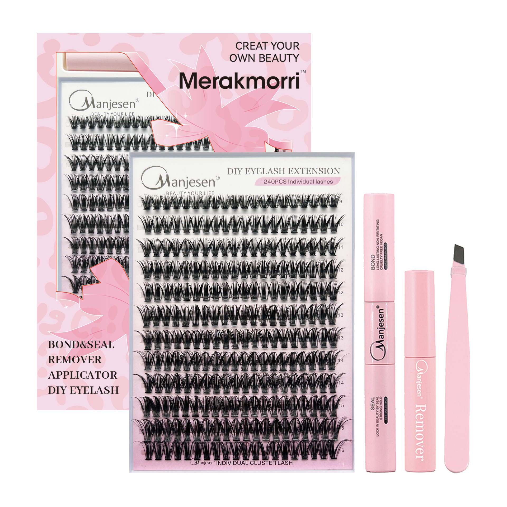 Eyelash Extensionkit Four-piece Set Box Single Cluster Natural Eyelash - Image 4