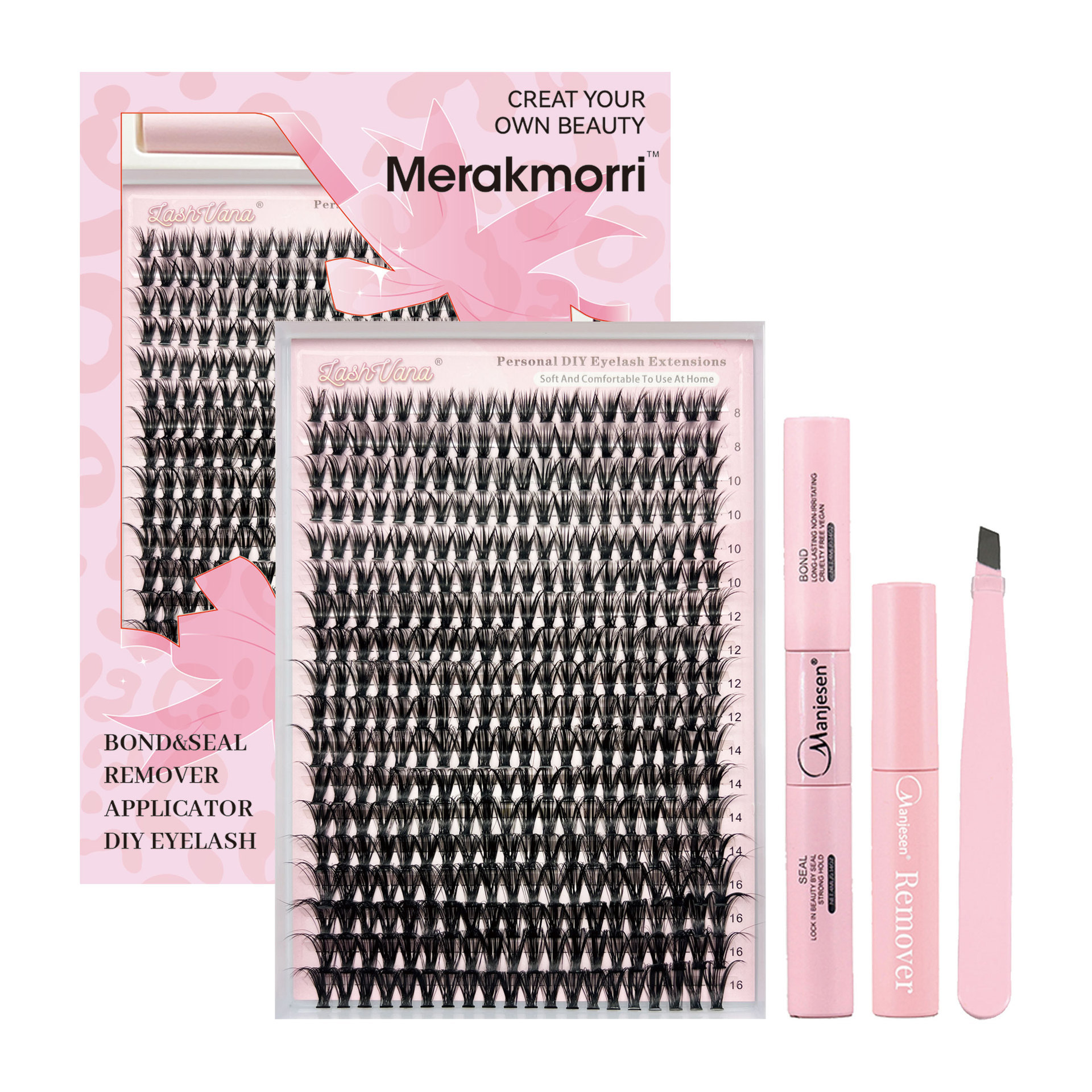 Eyelash Extensionkit Four-piece Set Box Single Cluster Natural Eyelash - Image 10