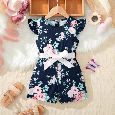Summer Flower Printed Jumpsuit