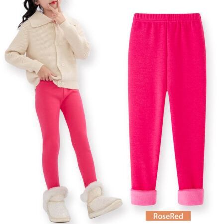 Hot-selling Girls' Leggings | Fleece-lined Warm Cropped Pants