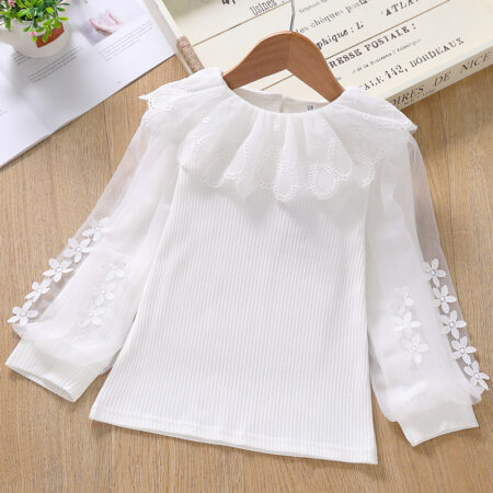 Elegant Long Sleeve Striped Princess Top