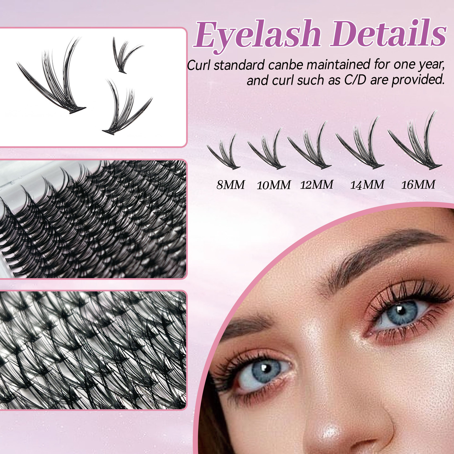 Eyelash Extensionkit Four-piece Set Box Single Cluster Natural Eyelash - Image 8